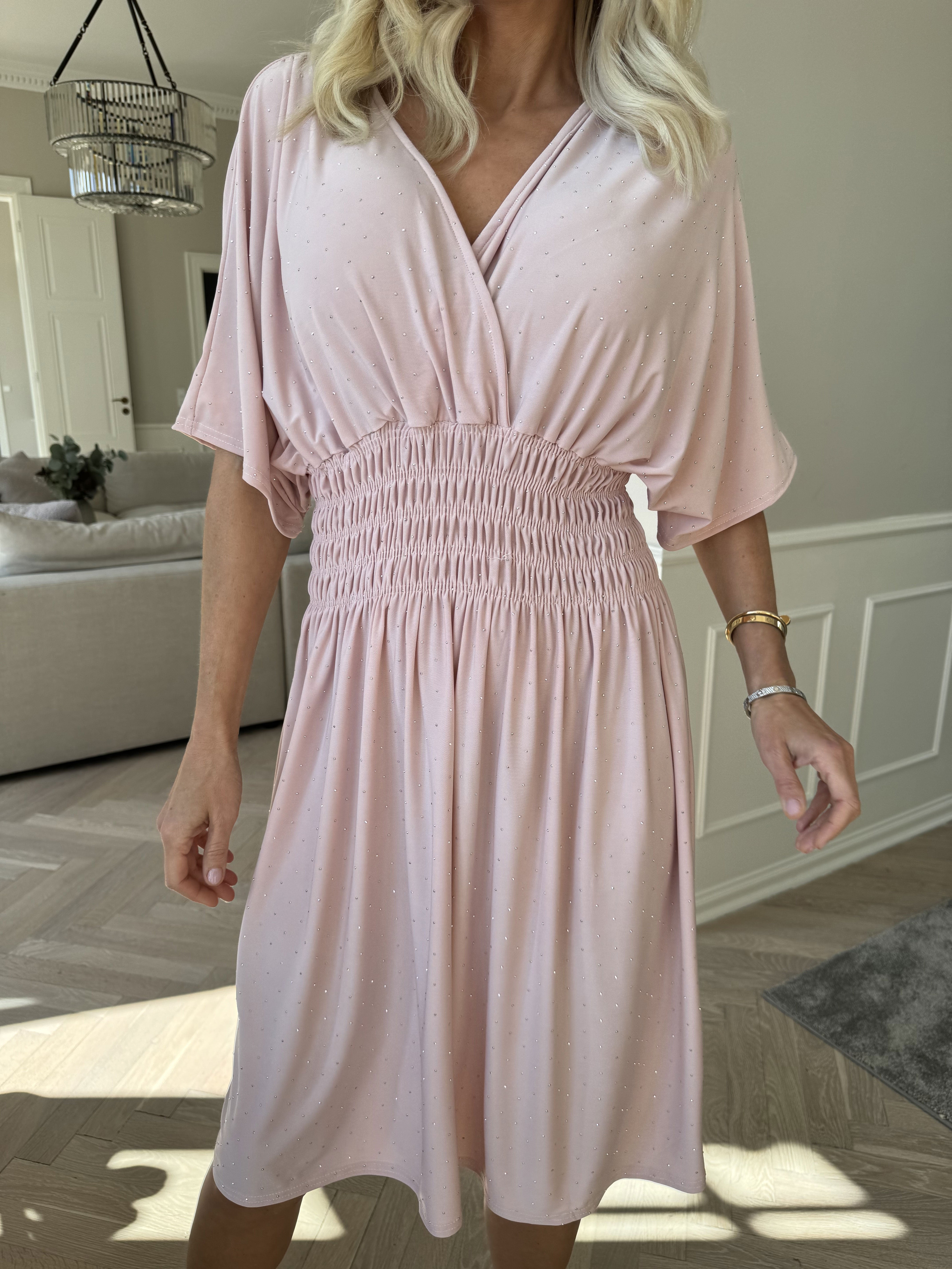 Pams Crystal Short - Kort elastisk klänning med strass